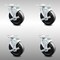 Service Caster 5 Inch SS Hard Rubber Wheel Swivel Top Plate Caster Set with Brake SCC SCC-SS20S514-HRS-TLB-4 - alternate 1